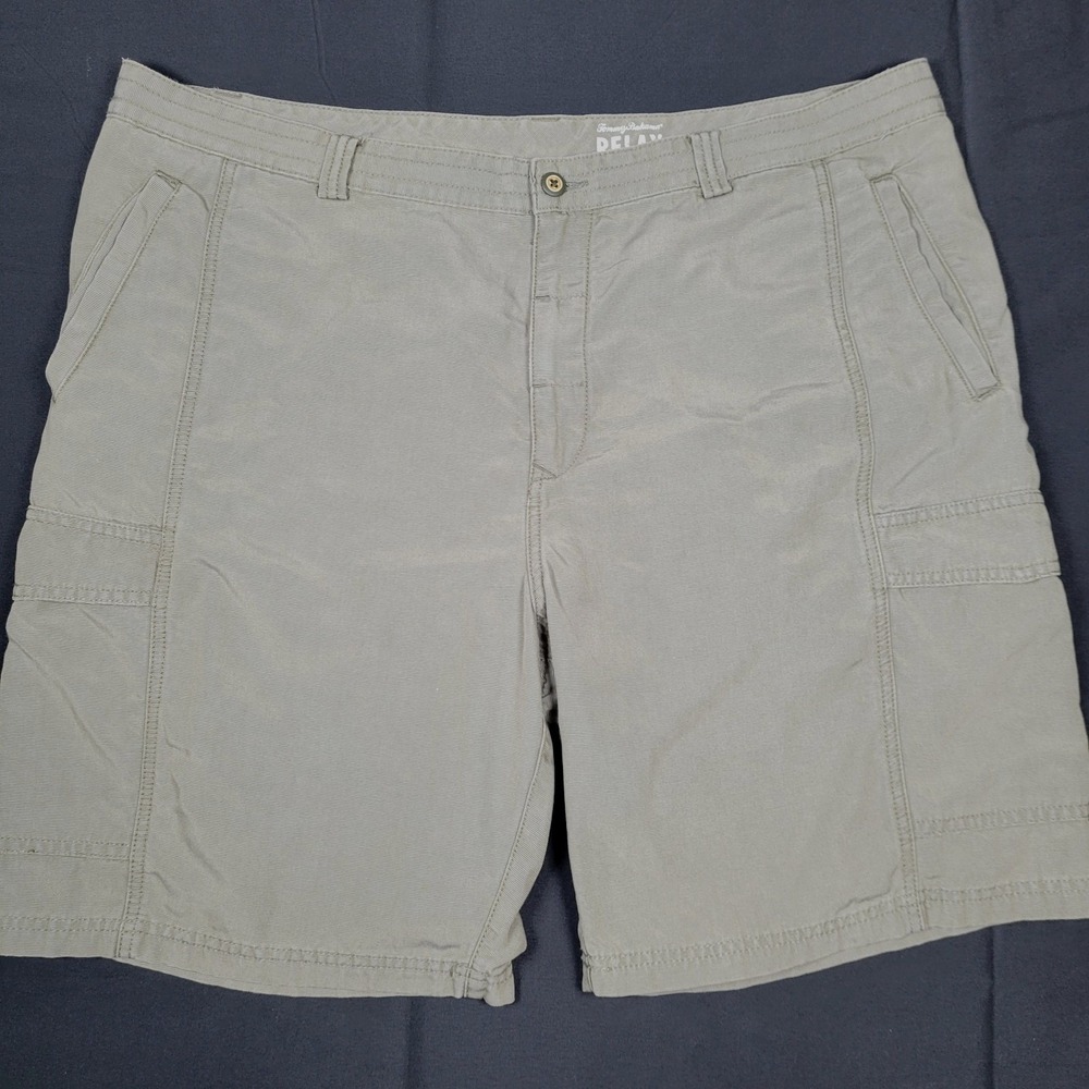 Tommy Bahama Relax Shorts Mens 42 Olive Green‎  Lyocell Cotton Canvas Cargo